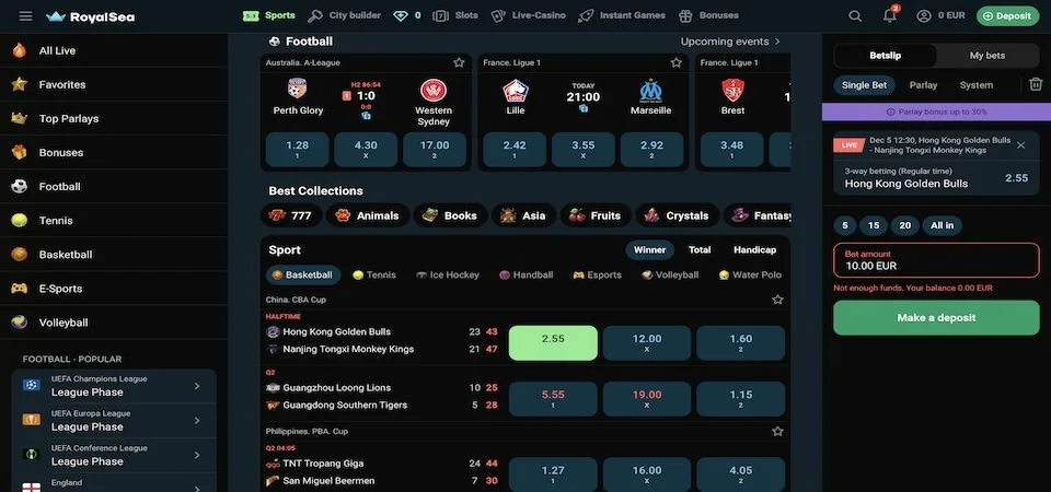 RoyalSea interface